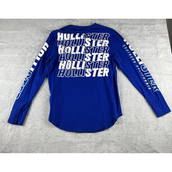 Hollister Logo T Shirt  Mens M Blue Southern California Surfer - Picture 1 of 7